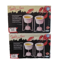 Farberware Ceramic Butter warmers White Stands New in Box Tools of the Sea Set 4 - $23.36