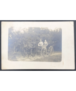 1911-1922 Kruxo RPPC Couple in Horse Drawn 4-Wheel Carraige Real Photo P... - £14.57 GBP