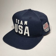 Team USA Olympics Navy Blue Adjustable Snapback Hat 3D Embroidered Team Apparel - £14.81 GBP