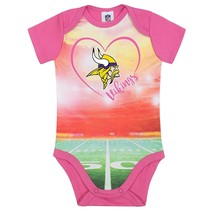 NFL Minnesota Vikings Bodysuit Stadium Design Pink Size 9 Month Gerber - £12.02 GBP