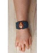 Ayahuasca and Tiger's Eyes macrame ceremonial bracelet - $42.00