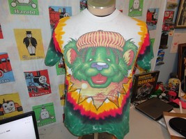 Vtg 90&#39;s The Grateful Dead Tie Dye reggae rasta bear promo 1999 Tour  T-... - £93.73 GBP