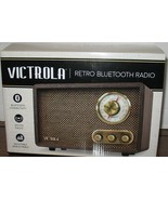 NIB Victrola Wooden Case Retro Bluetooth AM/FM Radio VRS-2800 ESP - £46.15 GBP
