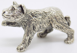 Vintage Italian Handmade Genuine Silver Raspini Lion Cub RARE Figurine Miniature - £44.75 GBP