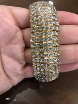 I.N.C jewelry international concepts cut crystals tennis bangle stretch bracelet - £19.75 GBP
