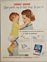 1955 Print Ad Ivory Snow Detergent Happy Mom & Her Baby  - $15.79