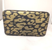 Mossimo Leopard Animal Print Clutch Purse Wallet Rectangle Gold Black Ho... - £10.29 GBP