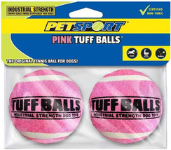 Petsport Tuff Ball Dog Toy Pink 2 count - £17.16 GBP
