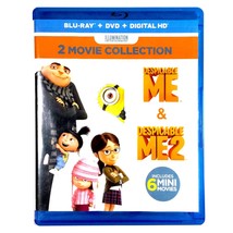 Despicable Me 1 &amp; 2 (4-Disc Blu-ray/DVD, 2009 &amp; 2012, Widescreen) - £5.34 GBP