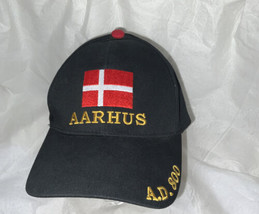 Aarhus Danmark Denmark Black Baseball Cap Hat Adjustable Back - £23.36 GBP