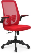 Monibloom Ergonomic Desk Chair Lumbar Support, Comfy Swivel Task Chair, Red - £155.79 GBP