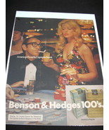 Vintage Benson &amp; Hedges 100&#39;s Cigarettes Color Advertisement - Benson &amp; ... - £10.20 GBP