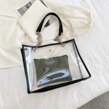 Summer Transparent PVC Women Fashion Large Capacity Underarm Shoulder Bags Ladie - £37.23 GBP
