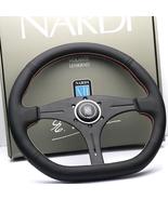 14inch Nd Nardi Real Leather Type D Drift Sport Steering Wheel Aluminium... - £70.76 GBP