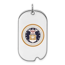 Sterling Silver Air Force Oval Dog Tag Pendant Jewerly 39.3mm x 20mm - £42.21 GBP
