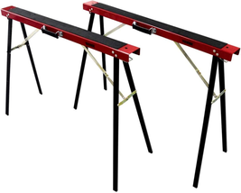 Portable Folding Sawhorse Heavy Duty 275Lb Weight Capacity Each Twin Pack - £106.03 GBP