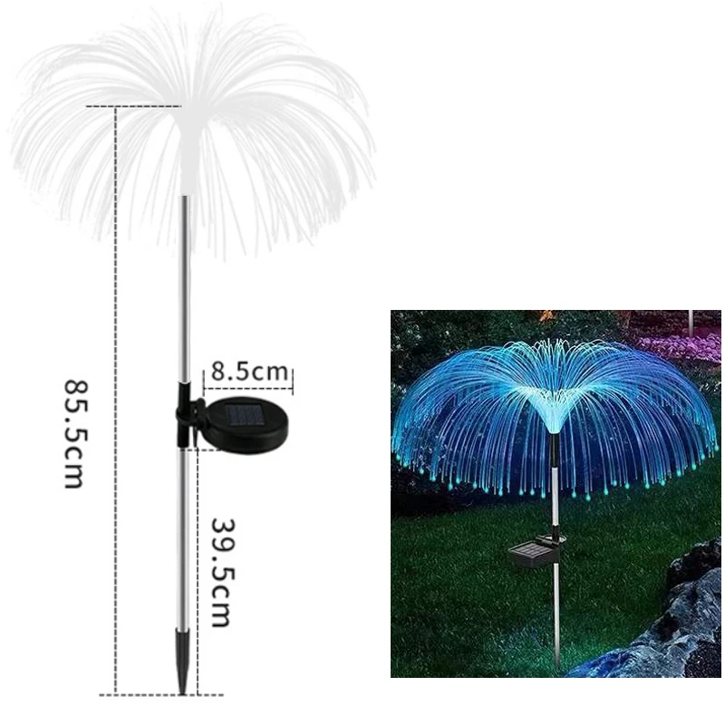 Solar Led Jellyfish Lamp Waterproof Christmas Lights 7 Color Outdoor For Garden  - £60.02 GBP