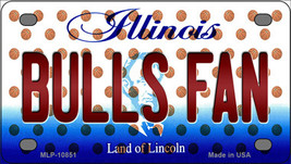 Bulls Fan Illinois Novelty Mini Metal License Plate Tag - £11.76 GBP