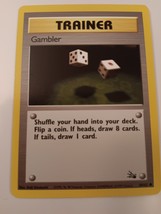 Pokemon 1999 Fossil Series Trainer Gambler 60 / 62 NM Single Trading Card - $11.99