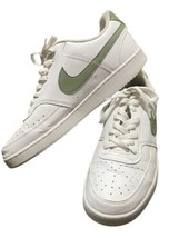 Nike Men’s Court Vision Low Nature Sneaker Size 13 White/ Olive Green  - £32.53 GBP