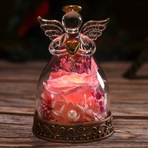 Gifts for Women, Preserved Rose in Angel Glass with LED Light for Valentine&#39;s Da - £29.90 GBP