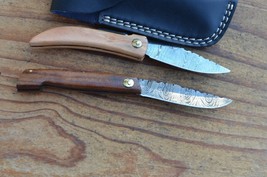 2 damascus 100% handmade beautiful tanto knife From The Eagle Collection M1745 - £59.33 GBP