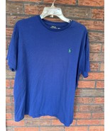 Blue Polo Ralph Lauren T-Shirt Large Short Sleeve Classic Fit Tee Top Cr... - $9.50