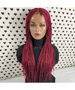 Handmade Braided Wig Lace Frontal Small Box Braids Lace Front Wig Red 24... - $3,720.69 MXN