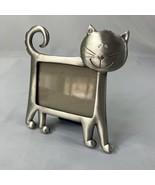 Metal Happy Cat Pet Puppy Shaped Picture Photo Frame - £12.43 GBP