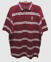 Oklahoma Sooners OU Crimson Red Stripes Vintage 90s NCAA Big 12 Polo Shi... - $23.44