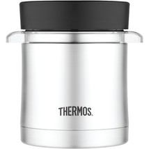 Thermos Food Jar with Microwavable Container, 12-Ounce, Stainless Steel - £33.03 GBP