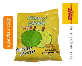 6 packs x 120g Lot 100 Durian Candy Taste It Love It - Fast shipment by DHL Exp - £51.75 GBP