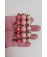 Beautiful Pink Cream Cabochon Stretch Bracelet - $168.38 MXN