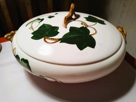 Metlox California Ivy Hand Painted PoppyTrail Round Covered Vegetable Bowl 9.5" image 2