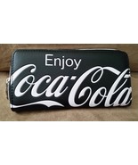COCA-COLA BLACK ZIPPER WALLET Brand New 7&quot; 8&quot; JAPAN TOREBA Coke - $68.37 CAD