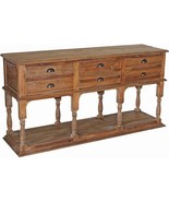 Sideboard Natural Reclaimed Pine 6 -Drawer - £1,595.51 GBP