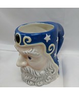 Vintage 1994 Applause Inc Wizard 3D Ceramic Mug Magic Robe With Green Gem - $26.73