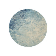 HomeRoots 8 ft. Round Light Blue &amp; Ivory Abstract Sky Area Rug - $266.45