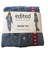 Womens Size XL Denim Jean Jacket Shirt Top Edited  by Remi Bader Authent... - $29.78 CAD