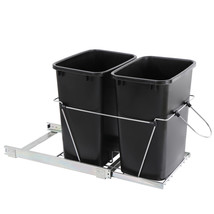 Kitchen Under Cabinet Waste Container Pull Out Trash Double Garbage Can ... - $109.23