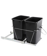 Kitchen Under Cabinet Waste Container Pull Out Trash Double Garbage Can ... - £86.56 GBP