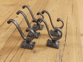 5PCS Cast Iron Vintage Style Coat Hooks Hat Hook Rack Hall Tree Restoration - $21.99