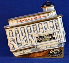 1968 Ezra Brooks Powell &amp; Hyde Trolly Car Decanter Blue-Gray Tint (Empty) - £22.38 GBP