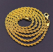 22KT Yellow Gold Handmade Fabulous Rope Chain 22 &quot; Necklace 91.6% Gifting Chain - £1,116.55 GBP