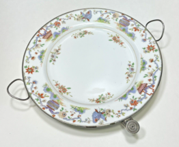 Royal Worcester Pekin Porcelain Warming Plate Hot Water Chinoiserie Butterfly - £43.59 GBP