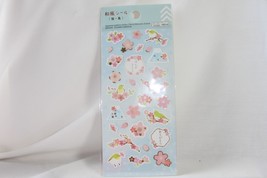 Stickers (new) CHERRY BLOSSOMS &amp; BIRD STICKERS - 29 - JAPANESE PATTERN S... - $5.54