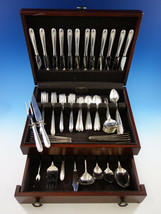 Silver Flutes by Towle Sterling Silver Flatware Service for 12 Set 107 Pieces - $122,414.14 MXN