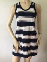 J.CREW Blue/White Striped100% Cotton Sleeveless Summer Dress (Size S) - £15.77 GBP