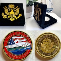 Us Navy - Uss Ranger CV-61 Challenge Coin With Special Velvet Case - $19.79