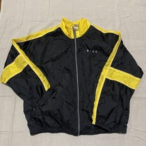 VTG 90s Black and Yellow Nike Jacket Windbreaker Size XL Spell Out - £29.27 GBP